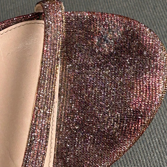 Stuart Weitzman Nudist Metallic Sunset Shimmer Ankle Strap Sandals 7.5 M Spain - Picture 10 of 12